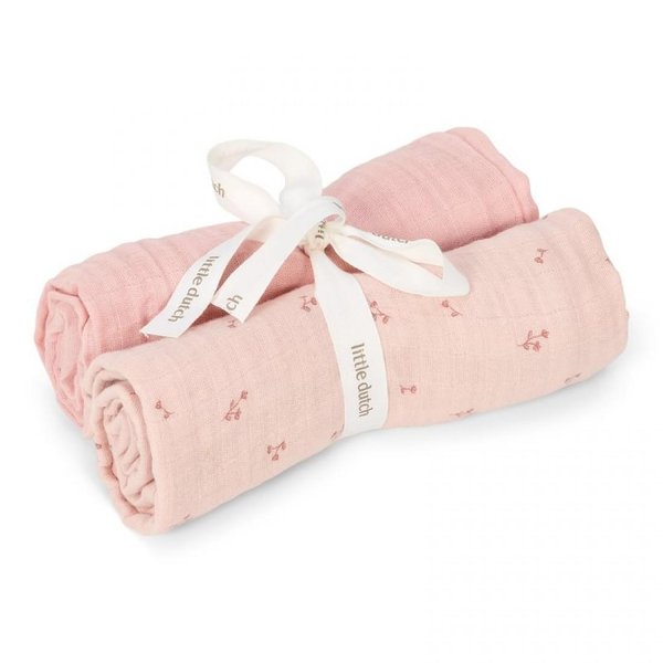 Бебешки пелени 2 бр. 70×70 см – Little Dutch Pure Blossom